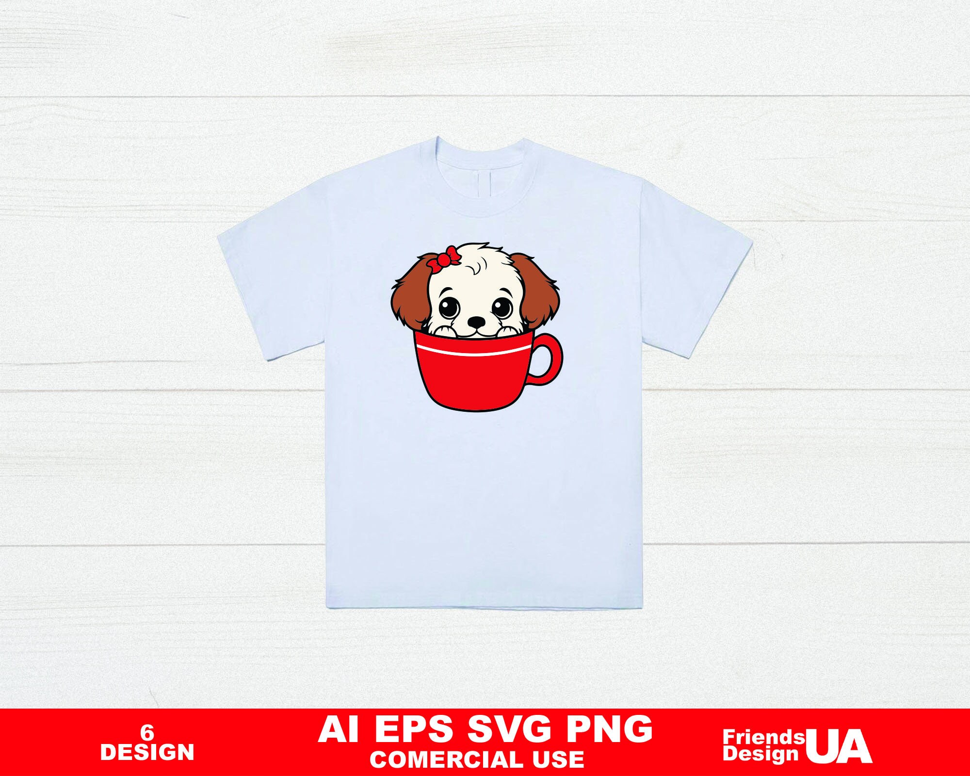 Cute Dog in Cup SVG, Puppy in Cup, Animal SVG Pack, Files for Cricut, Files Cricut Silhouette ...