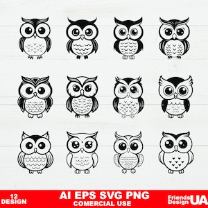 Cute Owl Svg, Baby Owl SVG, Owl Clipart, Owl Png, Floral Owl Svg, Owl Vector, Owl Cut File, Animal SVG, Cricut and Silhouette