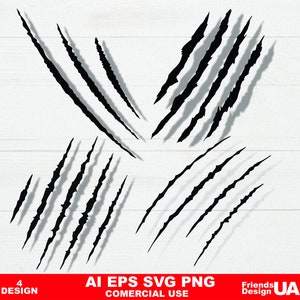 Claw Marks SVG Pack, Claw PNG Bundle, Claw Clipart, Scratch svg, Claw Marks SVG, Sublimation, Scratches Clip Art.