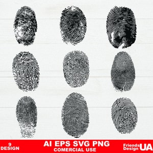 Fingerprint SVG, Fingerprint PNG, Fingerprint Cricut, Fingerprint Silhouette, Commercial Use Svg, Cricut Svg File