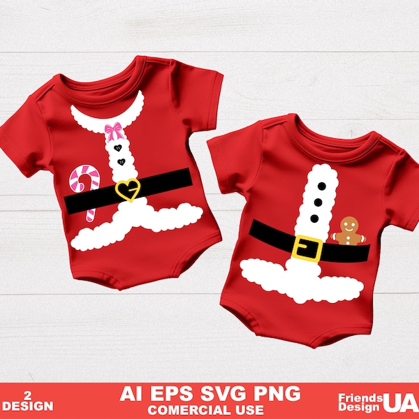 Baby Santa costume SVG, Christmas Svg, Santa Outfit Svg, Santa Suit Cut Files, Funny Christmas Svg, Kids Shirt Svg, Silhouette Cricut