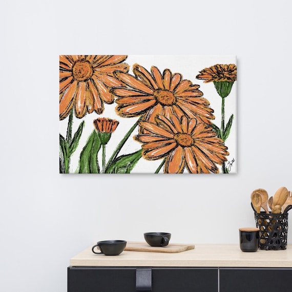 Calendula Unfolding Wall Art | Canvas