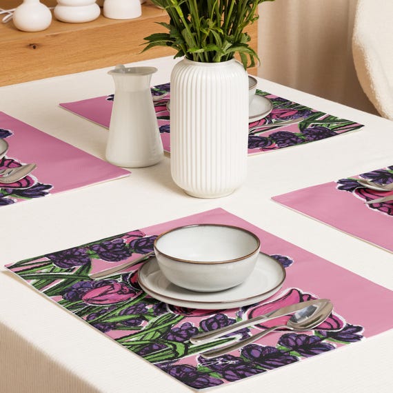 Tulip Lavender Dance Placemats | Set of 4