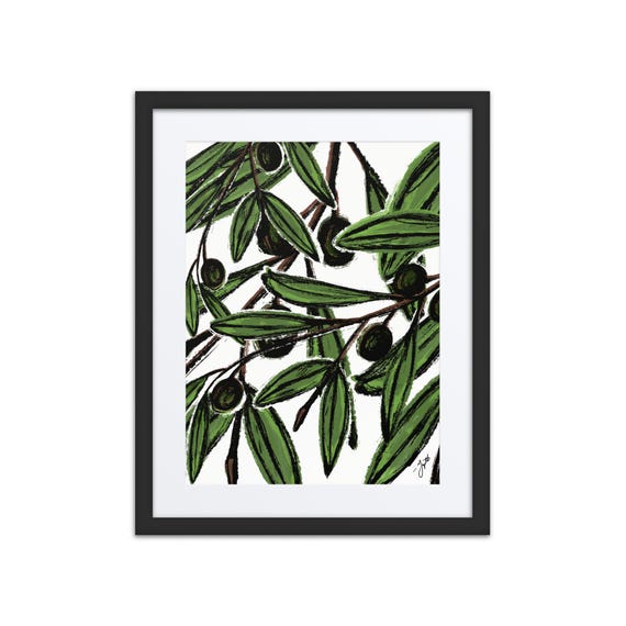 Olive Branches Framed Print | 16x20 in.