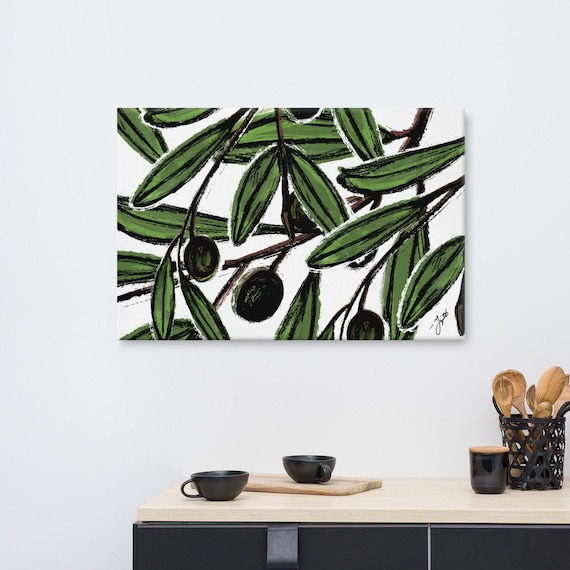 Olive Branches Wall Art | Canvas