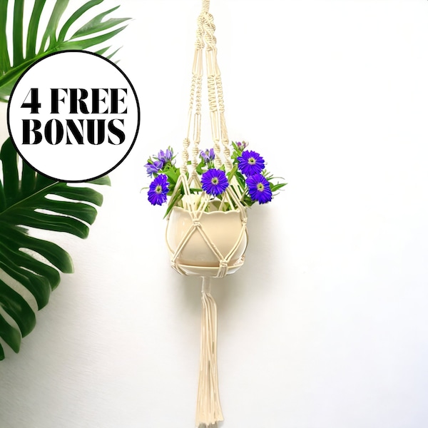 Macrame Plant Hanger, Hanging Plant Pot, Wall Hanging Planter, Macrame Pot, Hanging Succulent Planter, Ceiling Planter