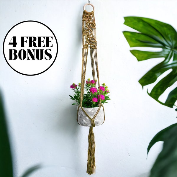 Macrame Plant Hanger, Hanging Plant Pot, Wall Hanging Planter, Macrame Pot, Hanging Succulent Planter, Ceiling Planter