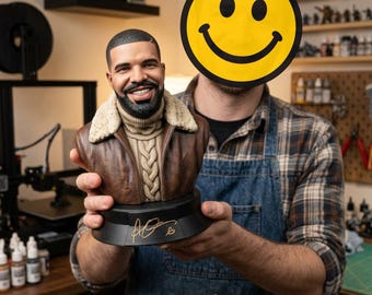 Drake Bust 3D Model - Drake Rapper Handsculpted High Detail STL FILE - Printable Bust Sculpture