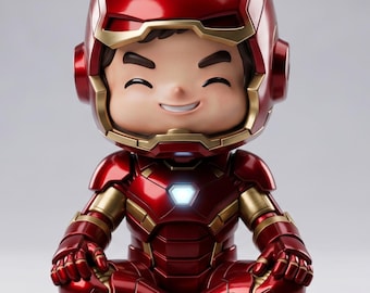 Baby Iron Man 3D STL Model - Chibi Iron Man 3D Print File, Cute Avenger Figurine STL, Superhero Chibi 3D Print