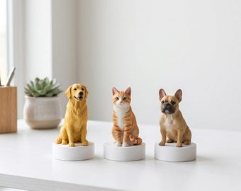 Custom 3D Model of Your Pet from Photo, Dog Cat 3D Print STL File, Personalized Pet Memorial Gift, Pet Figurine Keepsake