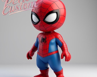 Spidey 3d model | Chibi Spiderman Cute print | Baby Spiderman STL File |  Digital Download for Resin & FDM Printers