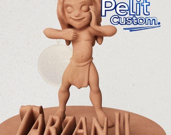 Tarzan Figure 3d | Cute young tarzan 3D Print STL File |  Digital Download for Resin & FDM Printers | Tarzan 3d model + base