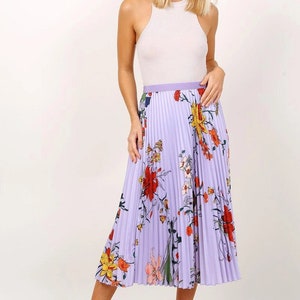 Printed pleated skirt zdjęcie 2