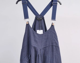 Linen Jumpsuit  Navy Blue