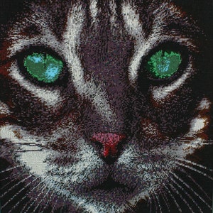 Enigmatic Cat&#39;s Eyes: Mystical Painting of Symbolism, Intuition, and Ancient Wisdom