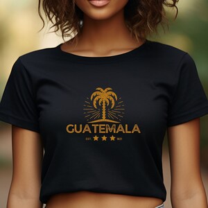 Guatemala Palm Tree Cropped T-shirt, Guatemalan, Guatemala Gift, Latina Shirt, Cute Guatemala Shirt, Guatemala T-Shirt, Chapina Gift