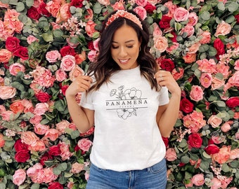 Panameña Panama Flowers T-shirt, Panama, Panama Gift, Panama Shirt, Cute Panameña Shirt, Panama T-Shirt, Panameña Gift, Latina Gift