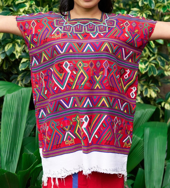 Guatemalan Huipil from Nebaj, Guatemala Textile, T