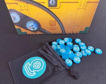 Endeavor: Deep Sea Dive Tokens and Draw Bag set for FASTER and EASIER setup and IMPROVED gameplay experience; includes 36 tokens + draw bag
