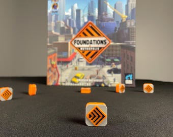 Indicatori tematici premium per i lotti di Foundations of Metropolis; indicatori stampati in 3D per tracciare visivamente i lotti in vendita