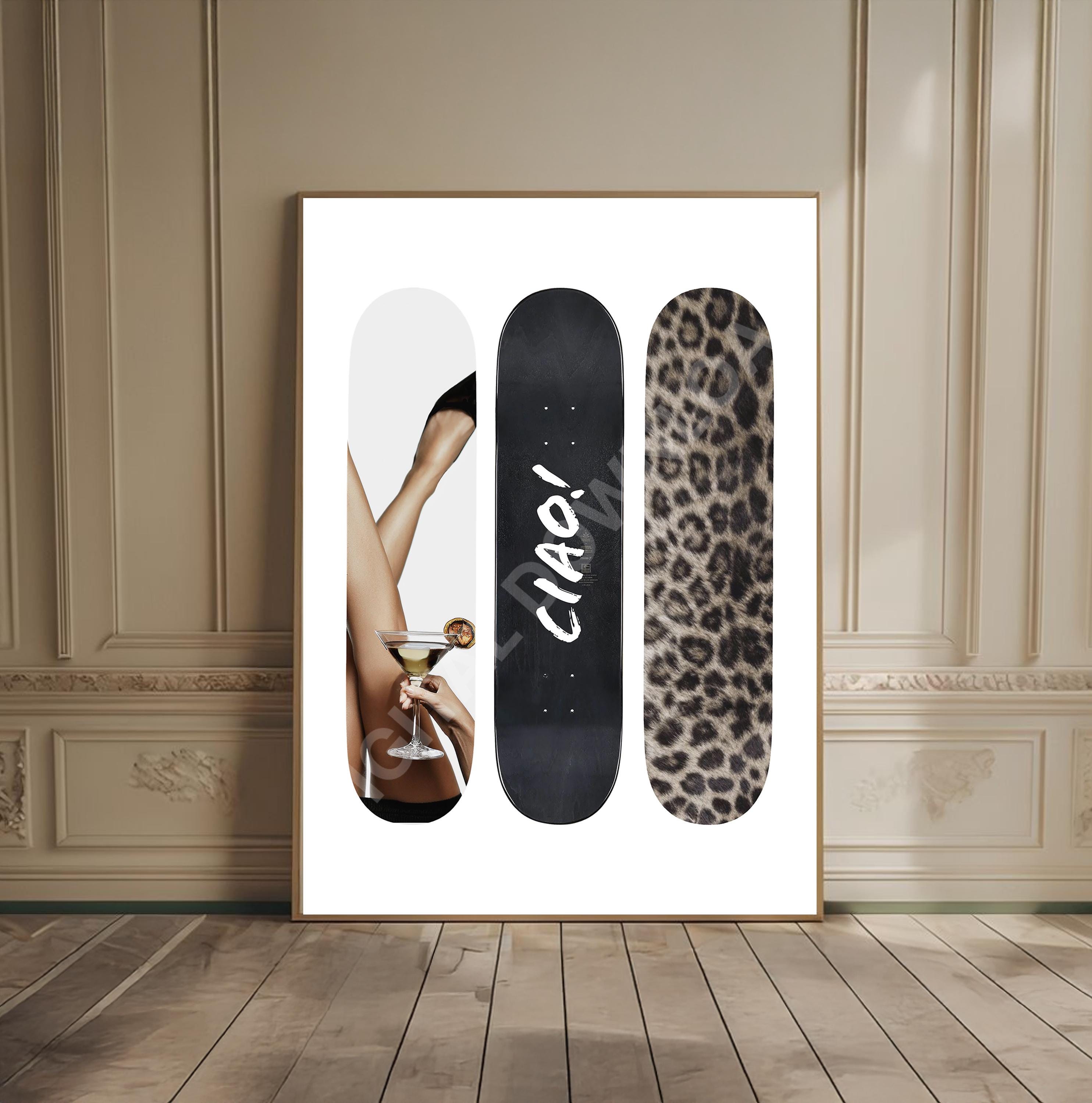 Cheetah Print Skateboard Print Dirty Martini Poster Ciao Quote