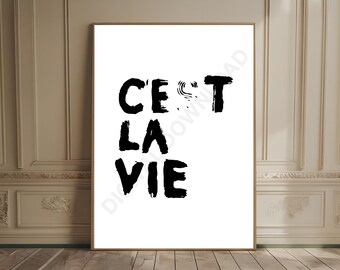 Bonheur Simple! Savourer Les Choses Simples Wall Decal French Inspirational Quote Vinyl Sticker Simple Happiness