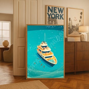 Luxury Yacht Print Luxurious Boat Print Sailing Wall Art Old Money Yacht Print Yacht Club Print Coastal Decor Beach House Print Nautical Art