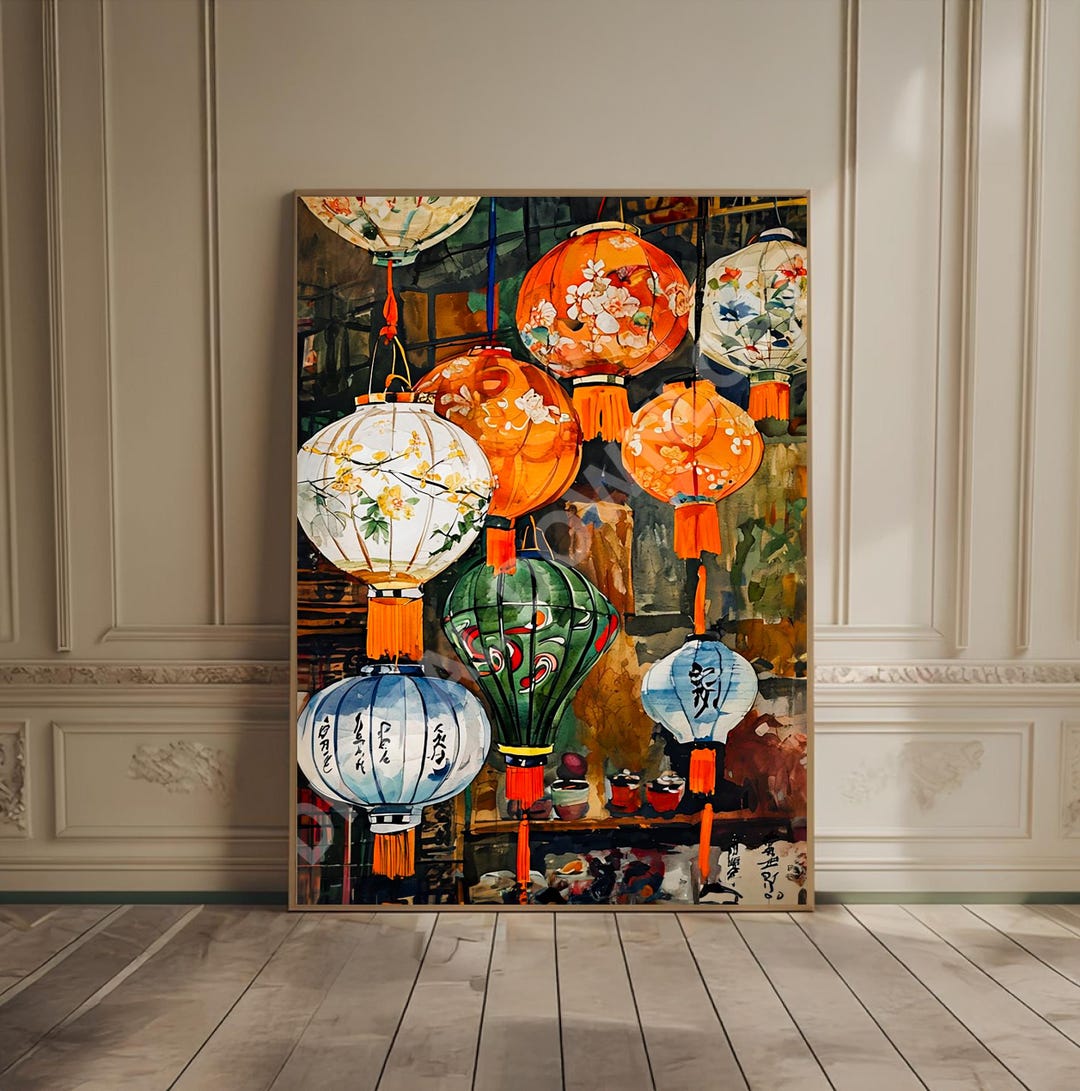 Chinese Lantern Art Traditional China Print Japan Art Oriental