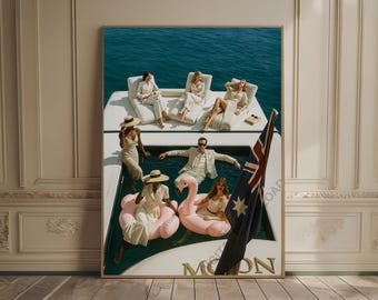 yacht poster sailing boat print yachting photography print old money europe travel art luxury apartment decor dopamine decor summer art