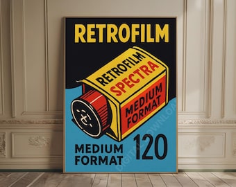 Film Canister Print Retro Film Photography Film Aesthetic Art For Apartment Gift For Photographers Retrofilm Old Camera Vintage Film Poster