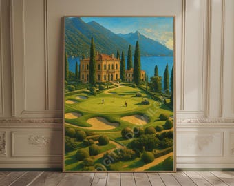 poster vintage da golf, decorazioni da golf per caverne per uomini, dipinto da golf, poster da golf, opera d'arte da campo da golf, dipinto da campo da golf, dipinto da mazza da golf