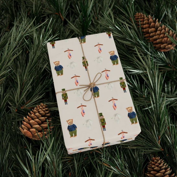 Ralph Lauren Inspired Beige Wrapping Paper, Wrapping Paper Patterns,  Wrapping Paper Christmas, Gift Wrap Winter Wrapping Paper 
