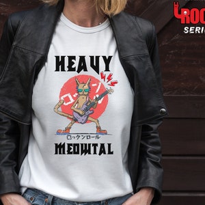 Funny Cat Playing Guitar T-Shirt, Gift for Musicians, Metal Heads, Guitarist, Band Shirts, Concert Festival Outfit, Vintage Electric Guitar