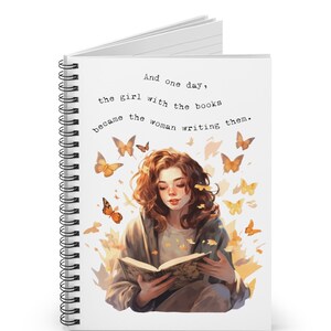Wunderliches Autor Journal Geschenk für Schriftsteller, Roman Schreibmotivation Benutzerdefiniertes Notizbuch, Poesie, Nanowrimo Planung, Bücherwurm Geschenk Buchliebhaber Bild 1