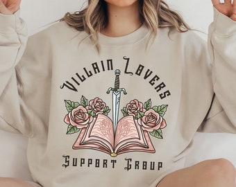 Sweatshirt romantiek schurkenliefhebber, donkere romantiek lezer cadeau, pittig boek ronde hals comfort kleuren shirt, roetvlek boekmerchandise lezing cadeau Booktok