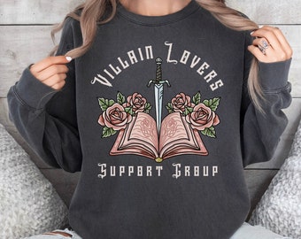 Dark Romance Villain Lover Sweatshirt, Romantasy Reader Gift, Spicy Book Crewneck Comfort Colors Shirt, Smut Book Merch Reading Gift Booktok