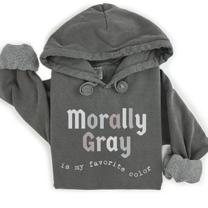 Dark Romance Reader Morally Gray Hoodie, Morally Grey is My Favorite Color Sweatshirt, Spicy Book Lover Villain Smut Reading Gift Booktok