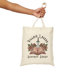 Villain Lover Tote Bag, Dark Romance Romantasy Reader Gift, Spicy Book Tote, Smut Reading Reusable Bag, Bookish Canvas Tote Gift Booktok image 2
