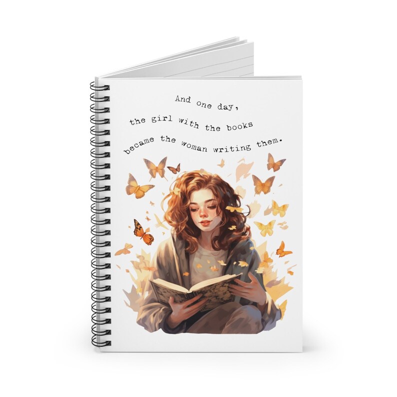 Wunderliches Autor Journal Geschenk für Schriftsteller, Roman Schreibmotivation Benutzerdefiniertes Notizbuch, Poesie, Nanowrimo Planung, Bücherwurm Geschenk Buchliebhaber Bild 1