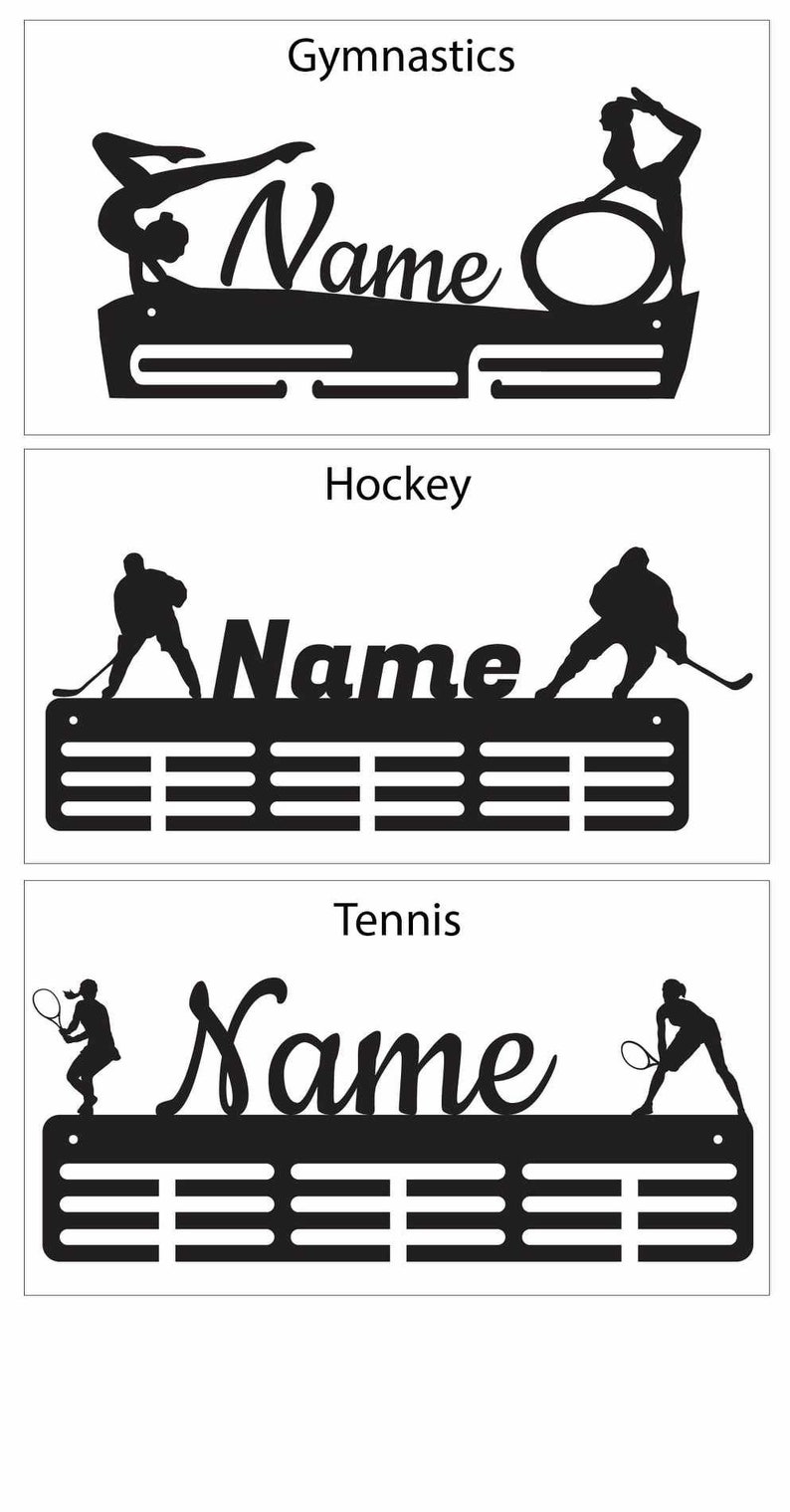 Personalized Wooden Medal Hanger, Custom Design, Custom Medal Display