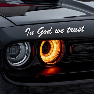 In God we trust,America&#39;s motto Vinyl Decal For car, laptops, mirrors, bumper, water bottle, furniture, phone, tumbler, switch.FREE SHIPPING