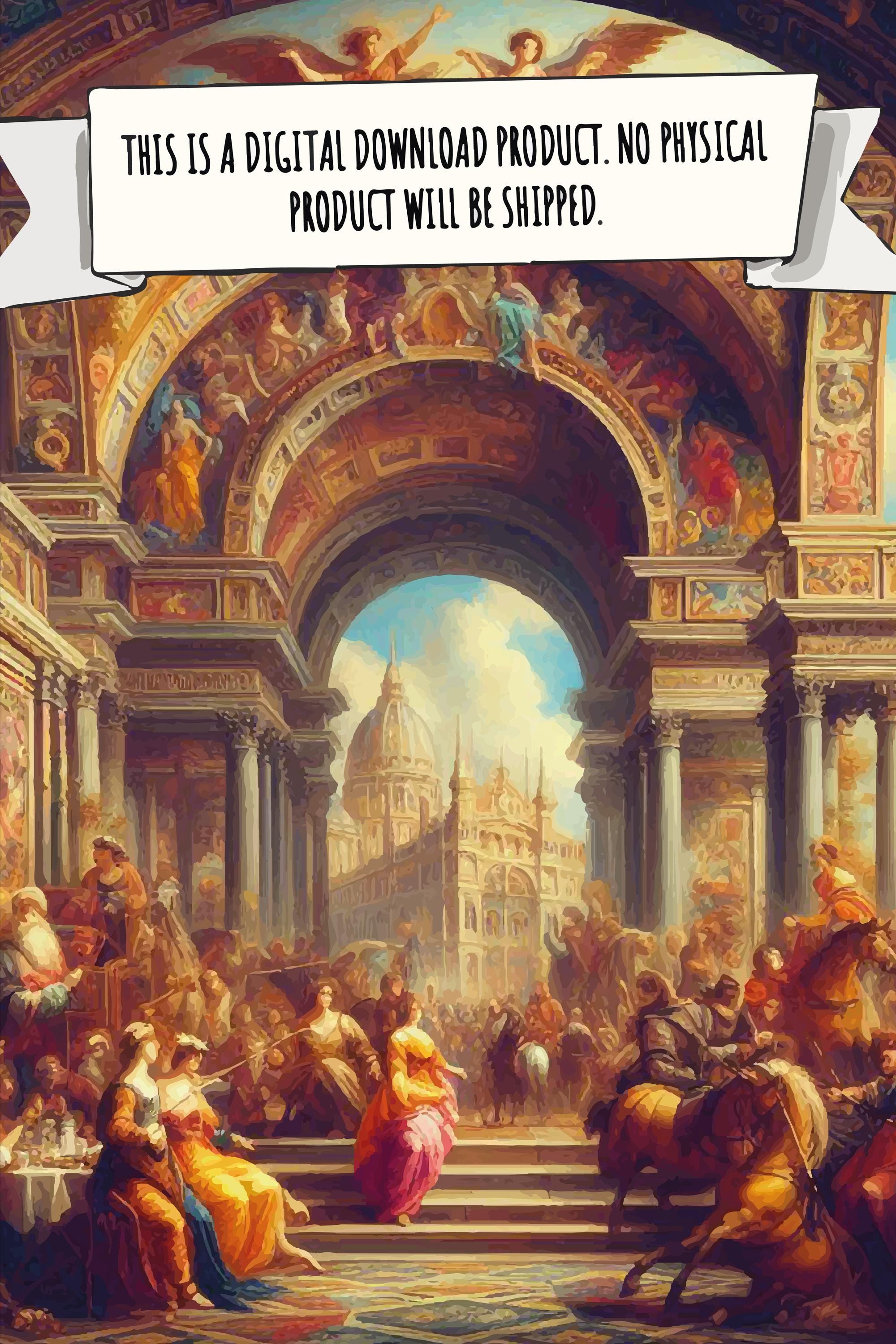 Baroque Palace Digital Art | Grand Classical Wall Decor, Renaissance-Inspired Printable Artwork