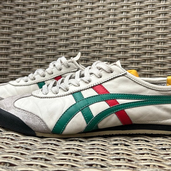 ASICS Onitsuka Tiger Mexico 66 Leather Low Top Trainers Birch/Multi US8