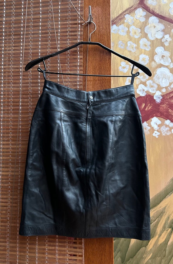 Alaia Paris Leather Pencil Skirt Size 38 Made in France - Etsy