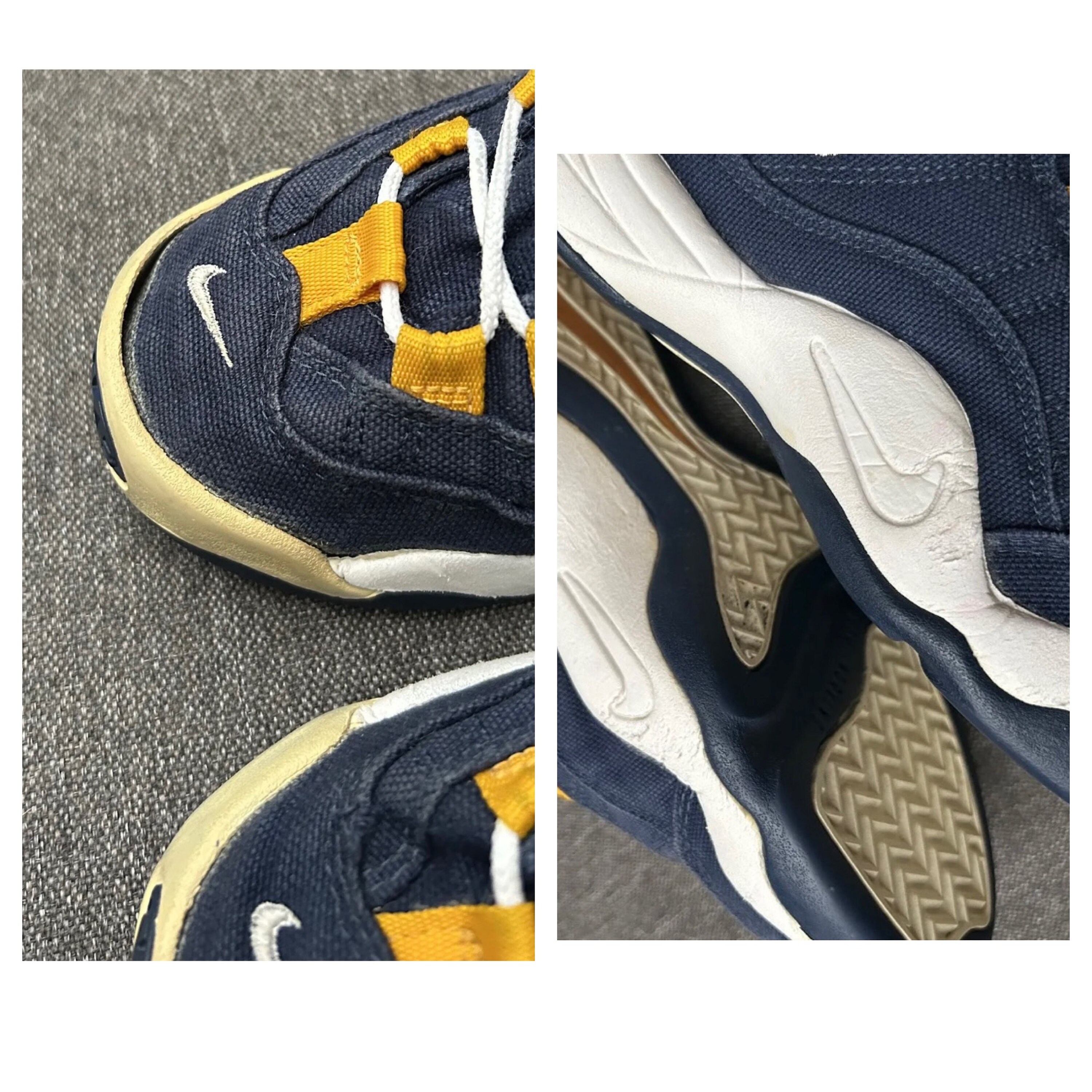 Vintage 1997 Nike Air B-que Midnight Navy/white-taxi Banned  