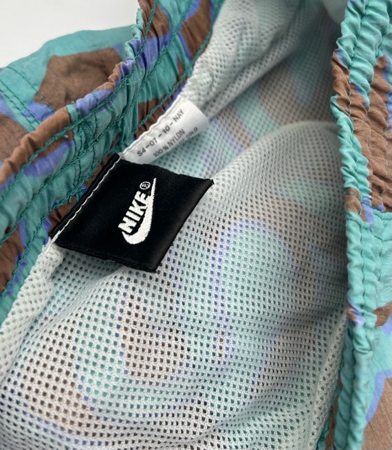 Vintage 90’s Nike Swim Nylon Shorts Abstract Geom… - image 6