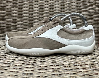 Vintage Prada Sport Two Tone Low-Top Beige Trainers 39.5