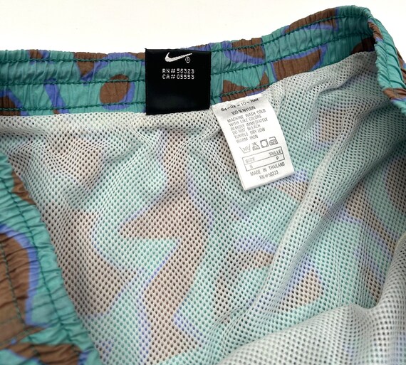 Vintage 90’s Nike Swim Nylon Shorts Abstract Geom… - image 7
