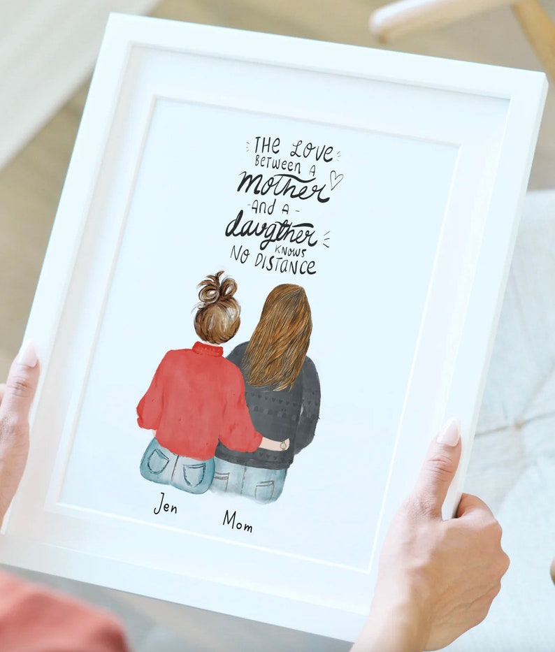Personalized Wall Art Mother and Daughter, Christmas Gifts, Mom ...