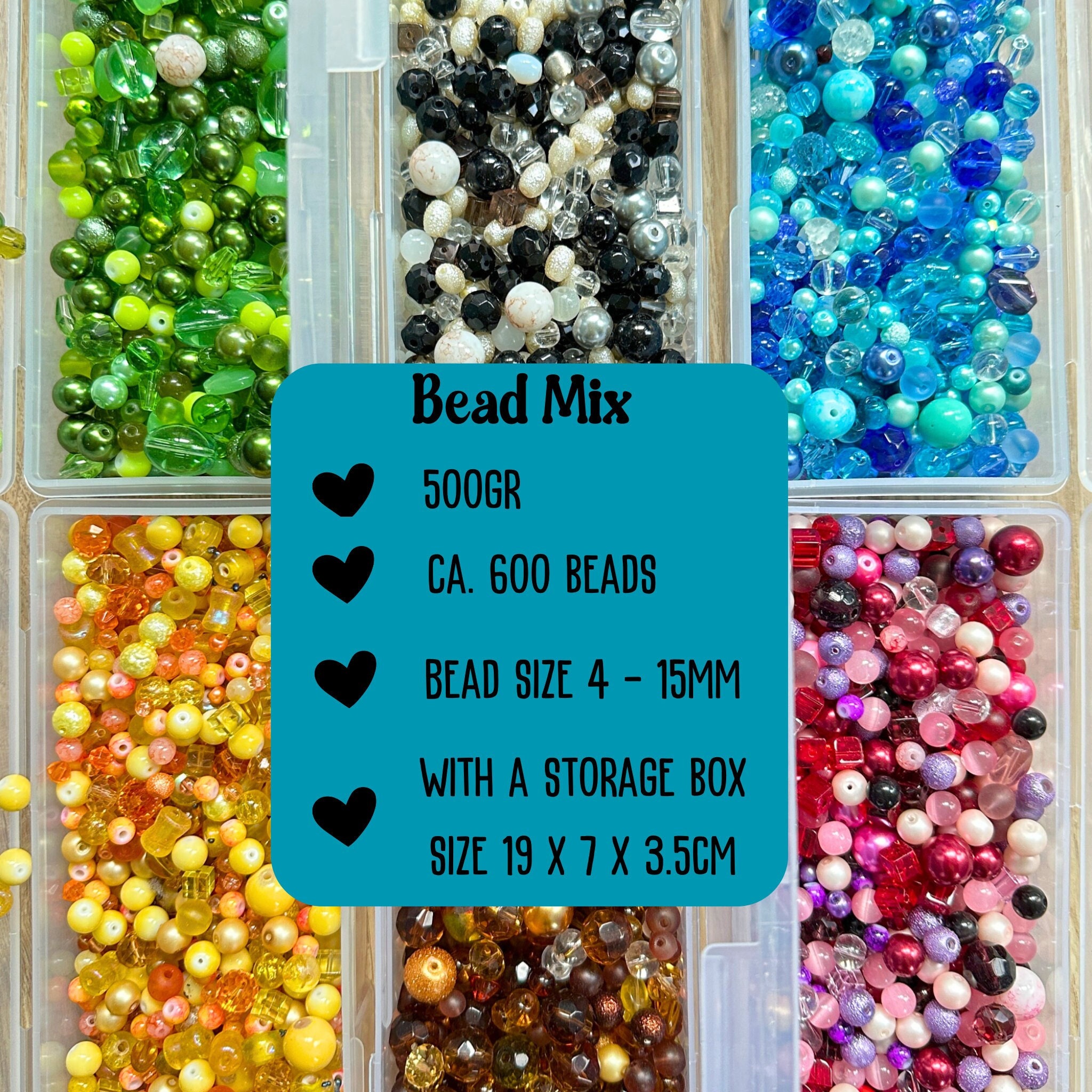 Bead Soup Mix, 90 Paired Curated Beads Bumble Bee Colors Yellow